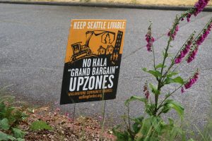 Keep Seattle Liveable placard, June 2018