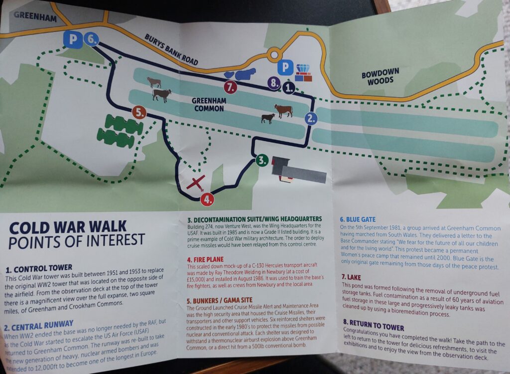 Cold War Walk points of interest map