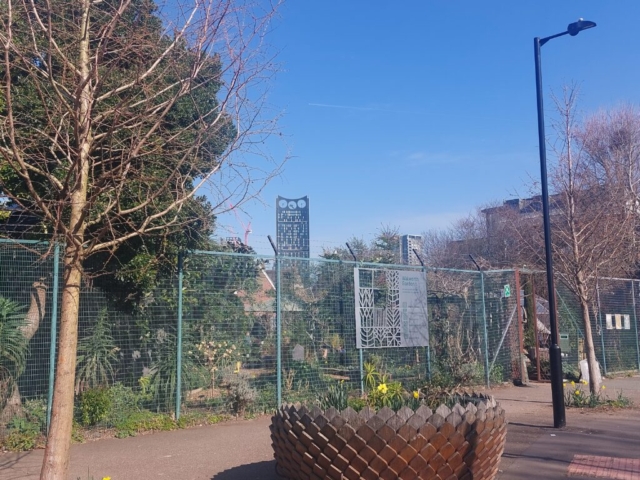 Walworth Gardens walworth gardens with view of the tower with the non spinning wheels on the top