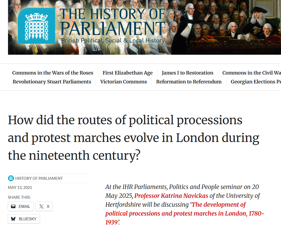 Talk for History of Parliament seminar