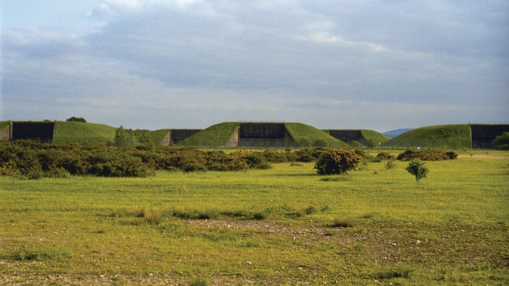 nuclear bunkers in a landscape