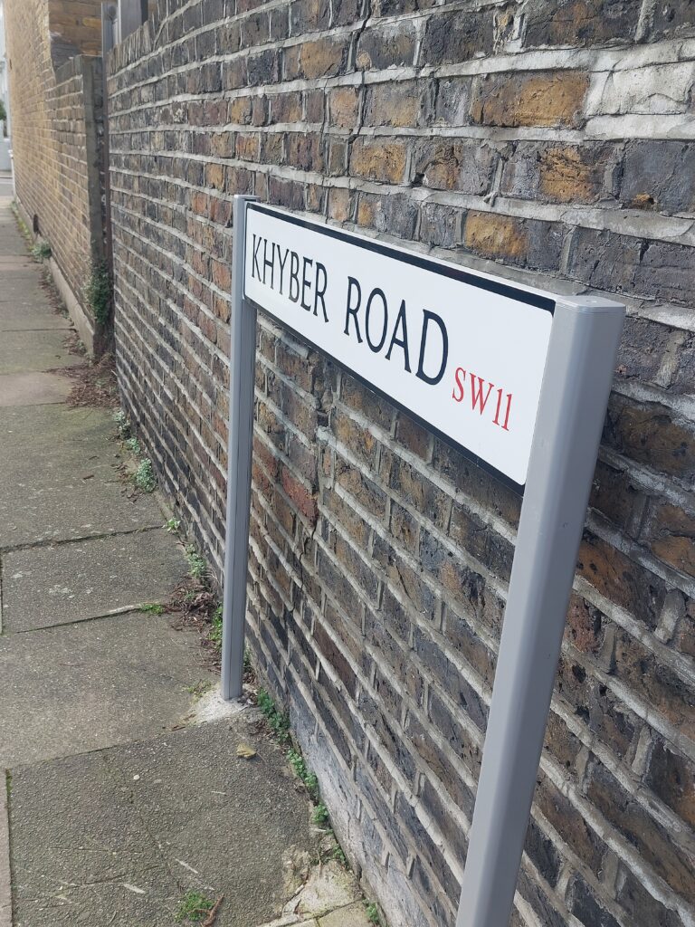 Khyber Road sw11 sign