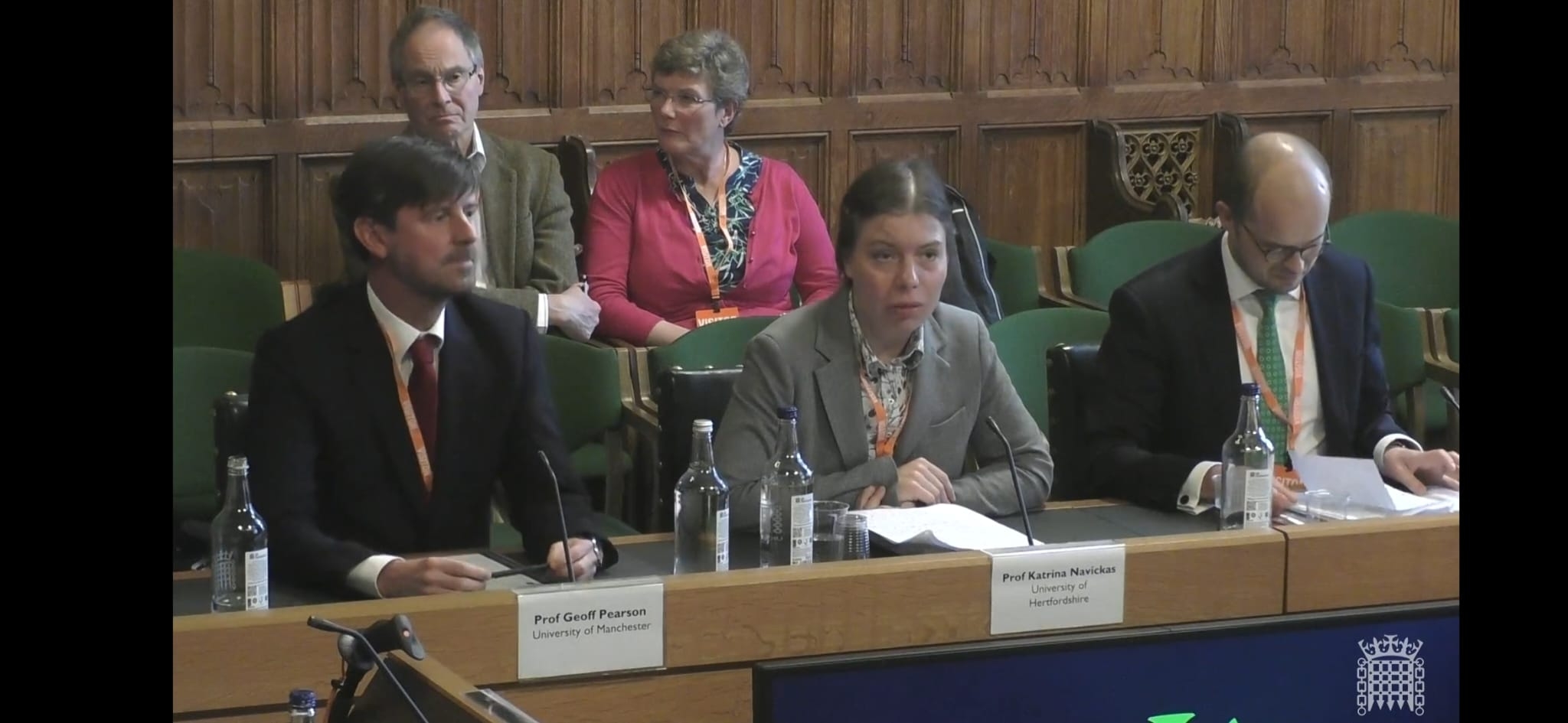 me on a panel with two men in parliament